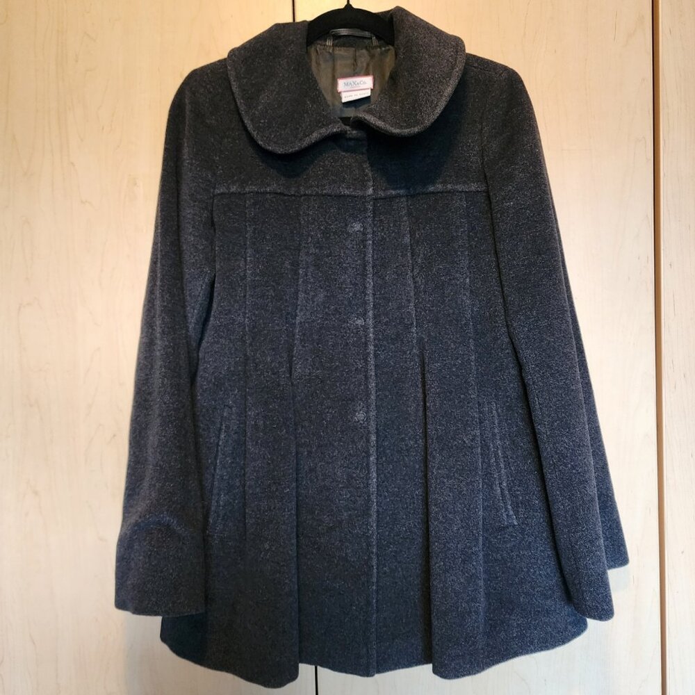 MAX&Co. Classics Black Wool Coat Size 4